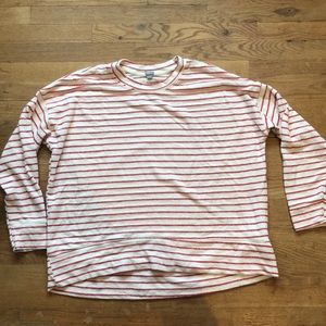 Red and white striped Aerie sweatshirt